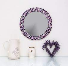 Mosaic Wall Mirror In Lilac Silver