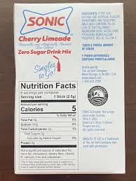 sonic cherry limeade drink mix singles