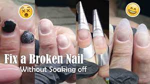 how to fix a broken acrylic nail nail