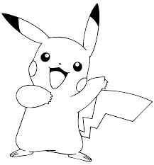 Tranh tô màu hình Pikachu siêu dễ thương cho bé
