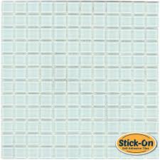 l and stick clear glass tile pure
