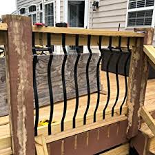 Next, you'll want to determine your deck railing height. Myard Deck Horizontal Railing Connectors Brackets With Screws For 2x4 Actual 1 5x3 25 Inches Pressure Treated Wood Moulded Handrail 2 Pcs Black Amazon Com