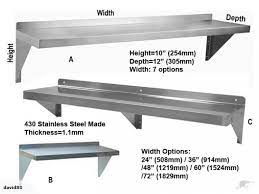 Wall Mount Shelf Stainless Steel Shelf