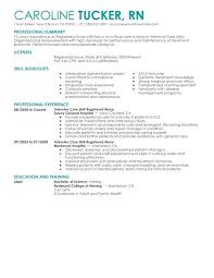 Resume Examples For Rn Intensive Care Unit Registered Nurse Resume