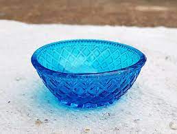 Blue Color Glass Bowl Belgium