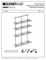 closetmaid shelftrack installation guide