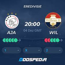 Ajax Amsterdam - Willem II » Live Stream & Ticker + Quoten, Statistiken,  News