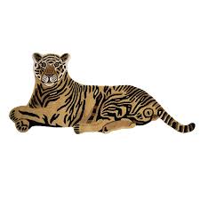 clayre eef rug tiger 183x76 cm brown wool