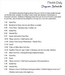 Daycare Schedule Template 7 Free Word Format Download Employee Work