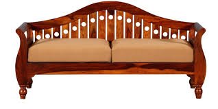 exeter sheesham wood 2 seater sofa