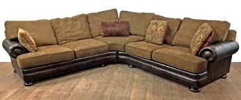 bernhardt leather chenille sectional