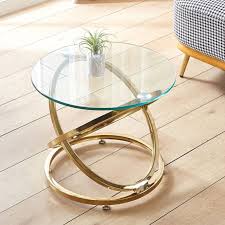 Livingandhome Tempered Glass Top Round