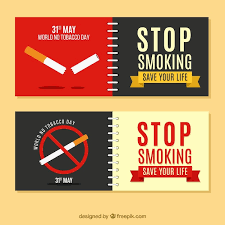 free vector banners with anti smoking