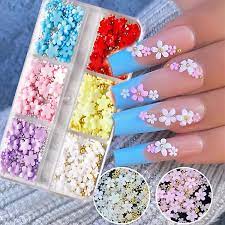 3d flower nail art decorations nails