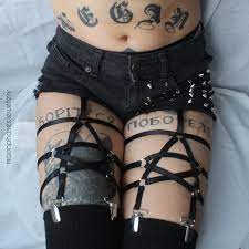 Pentagram Garter Belt / Stocking Holder / Suspender Gothic - Etsy