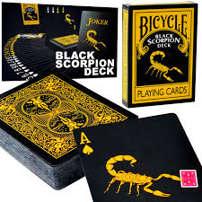 A great new color for your card act! Amazon Com Bicycle Black Scorpion Deck By Magic Makers With Extra Gaff Cards For Perfoming Magic Card Tricks Toys Games