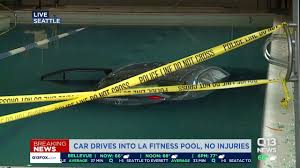 car drives into pool at la fitness