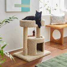 frisco 27 in real carpet cat tree with