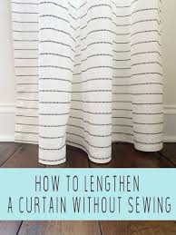lengthen a curtain without sewing