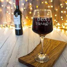 Personalised Engraved Red Wine Glasses