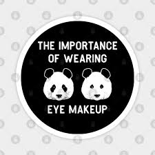 wearing eye makeup funny panda bear