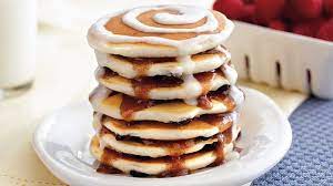 cinnamon roll pancake stacks recipe