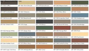 Paint Color Chart Deck Paint Colors