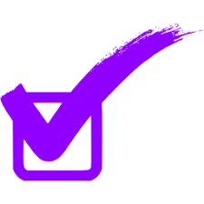 Violet check mark 2 icon - Free violet check mark icons