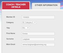 Online Membership System Coach/Teacher Register Guide