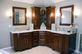 Cherry Wood Bathroom Large Corner