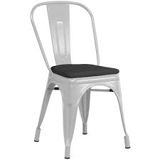 Silver Outdoor Cafe Chair