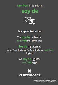 how to say i am from in spanish