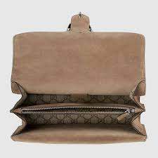 Gg Supreme Dionysus Small Shoulder Bag With Beige Detail