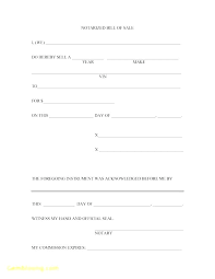 Bill Of Sale Contract Template
