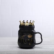 king and queen crown mug set