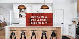 how to make oak cabinets look modern