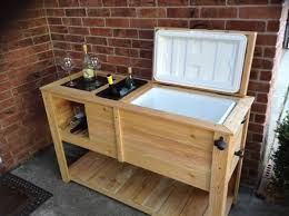 Custom Made Wooden Patio Cooler With