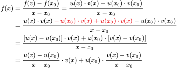 Leibniz) ist eine grundlegende regel der differentialrechnung. Analysis Produkt Quotienten Und Kettenregel Wikibooks Sammlung Freier Lehr Sach Und Fachbucher