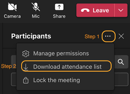 manage meeting attendance reports in