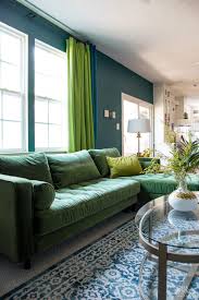 the green velvet sectional sofa for