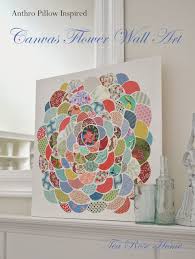 Anthro Pillow Inspired Canvas Flower