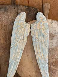 Angel Wing Wall Decor Wood Painted