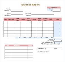 Sample Expense Report Template Stocky Me