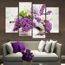 Lavender Flowers Canvas Wall Art
