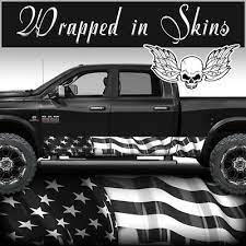 Black and white distressed american flag truck tailgate wrap vinyl graphic decal sticker wrap. American Flag Rocker Panel Wrap Graphics Decal Subdued Flag Kit Truck Suv V1 Ebay