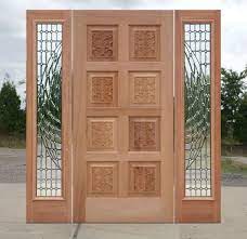 8 panel exterior solid wooden door