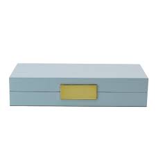 lacquer jewelry box in light blue a