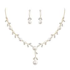 simulated pearl jewelry set