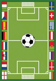 soccer game play rug rectangle 36 x 52
