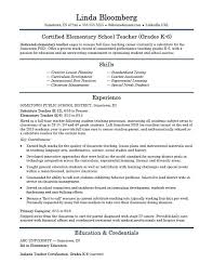 Format a resume template for teaching using a legible font, plenty of white space, clearly defined headings, and a proper resume margin. Elementary School Teacher Resume Template Monster Com